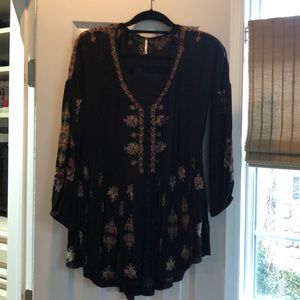Free People embroidered tunic top